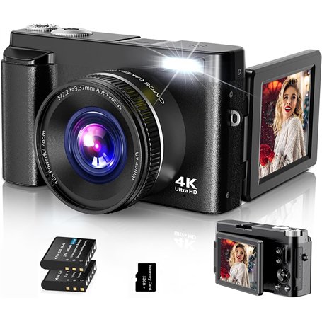 Appareil Photo Numérique 4K UHD Autofocus avec Carte 32G