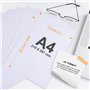 Lot de 50 feuilles de papier cartonné A4 - 300 g/m² - Papier épais pour imprimante - Blanc - Papier non imprimé pour travaux man