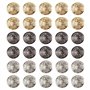 FDGGT Boutons Métalliques Vintage 30 Pièces