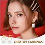 SLEEKEE 2 Paires De Boucles d'oreilles en Papier Toilette, Boucles d'oreilles Originales Et Intéressantes, Boucles d'oreilles Pe