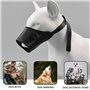 1 masque pour chien avec 1 sifflet, masque réglable pour chien, muselière de sécurité respirante pour chien, muselière anti-mors