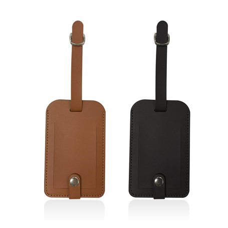 Lot de 2 étiquettes de bagage en cuir de qualité supérieure