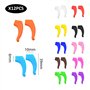 COACOM 12 Paires d'Embouts de Branches de Lunettes Colorés - Accessoires Antidérapants en Silicone - Crochets et Coussinets d'Or