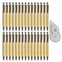 30 Stylos À Bille En Bois Et 1 Ruban Correcteur