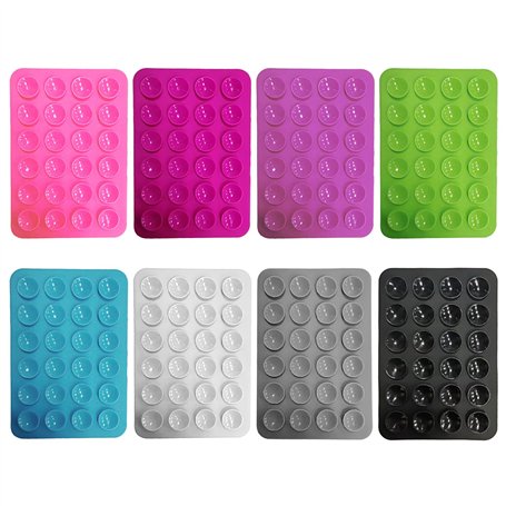 COACOM Lot de 8 ventouses en silicone - Support carré pour téléphone portable - Ventouse unilatérale en silicone - Convient pour