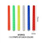 NyxSeat Lot de 72 bandes réfléchissantes pour vélo - Rayons colorés - Bandes réfléchissantes - Rayons de vélo imperméables - Con