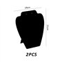 NyxSeat Lot de 2 présentoirs pour boucles d'oreilles et colliers - Tableau d'exposition floqué noir - Accessoires d'exposition d