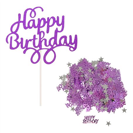 OAOSDH Les Paillettes d'anniversaire De 30 G Et Un Gâteau d'anniversaire 1 Morceau avec des Inserts De Carte