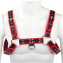 Soutien d’épaules en cuir PU pour hommes Harnais Punk avec Anneau à Boucle Réglable pour Homme Halloween