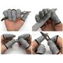 Doigtiers,10 PCS Protège Doigts Protecteurs de Pouce Réutilisables Protection Résistant aux Coupures Couvre Doigts Doigtier Élas