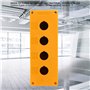 Boîte de Commutateur 22mm Cas Protecteur de Boîte de Bouton Poussoir de Quatre Trous Imperméable(Jaune)