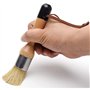 ANCLLO Lot de 3 pinceaux de peinture à la craie et à la cire, pinceaux à poils pour meubles en bois, décoration d'intérieur, y c