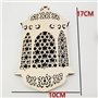 ANCLLO 2 ensembles 6 pièces pendentif en bois ornement Ramadan Kareem décoration lune étoile vent lumière forme pendentif orneme