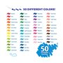 CRAYOLA Super Tips Lot de 50 marqueurs lavables