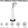 AIQII Porte-papier toilette debout en acier inoxydable 304 - 17 x 56,5 x 15 cm