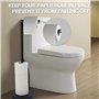 AIQII Porte-papier toilette debout en acier inoxydable 304 - 17 x 56,5 x 15 cm