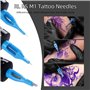 ATOMUS Lot de 100 aiguilles à tatouer jetables mélangées 3RL 5RL 7RL 9RL 3RS 5RS 7RS 9RS 5M1 7M1 Aiguilles en acier inoxydable s