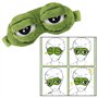 Xrten Créatif Grenouille Chat Chien Modèle 3D Masque de Sommeil, Idéal Pour Insomnie et Voyage (Vert)