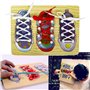 LSTK Apprendre à Attacher des Lacets, Jouets Educatifs pour Enfants Précoces-Bois