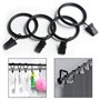 OFKPO Lot de 20 Clips pour Rideaux Clips, Antirouille Anneaux de Rideaux avec Pinces Metal Rideau Clips Crochet - Noir