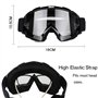 Xrten Lunettes de Protection Masque de Visage Incassable Anti-UV, Lunettes Clair pour Moto Cross Goggle-Noir