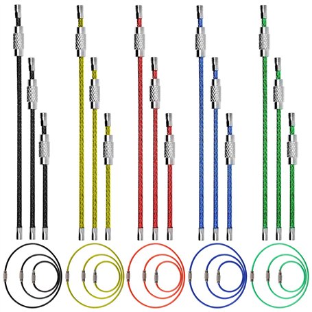 Swpeet 45 pcs Fil Métal Porte-clés kit