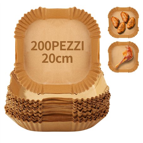 DUBUOZA 200 Pièces Papier Cuisson Air Fryer
