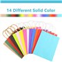 Vexillic Sac Cadeaux en Papier Kraft, 28 Pièces Coloré Sacs Cabas avec Poignée, Petit Sachet Cadeau pour Anniversaire Fêtes Mari