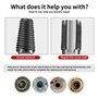 Endommagé vis Extracteurs Dénudés, Kit d'extracteurs de vis tarauds 1/2" et 3/4", Extracteur de Vis à Double Tête, pour enlever 