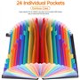 Aoonar Trieur A4,24 Pochettes Rangement Papier Administratif/Classeur avec Intercalaire, Dossier Classement Bureau/Classeur Docu