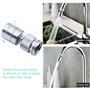 JaneYi 360° Pivotant Aérateur de Robinet Laiton 2 Modes Réglable Cuisine Robinet Filtre Barboteur avec Adaptateur de Buse - pour