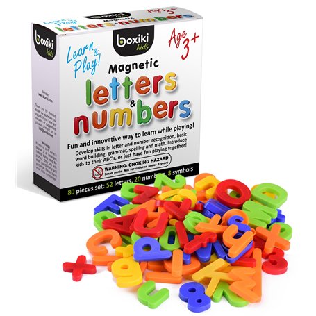80 pièces Alphabet Magnets Set | ABC Learning Jouets | Lettres et Chiffres magnétiques en Plastique | des Nombres et des Couleur