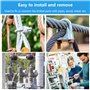 XAVSWRDE 5 PCS Boulons en U en Acier Inoxydable 304 M8*500mm U Bolt Stainless Durable Antirouille Boulon en U Carré Anti-corrosi