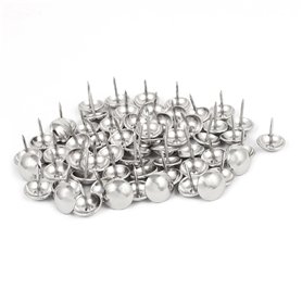 sourcing map Clou Tapissier 14mm Diamètre Acier Inox Punaise Décoratif Punaise Clou Ameublement 60Pcs