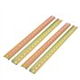 sourcing map Châssis Boîtier Métal DIN Montage Droit Bord Guide Rail 400mm Longueur 4pcs