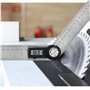 Règle D'angle Numérique, Preciva Rapporteur, Mesure de Longueur 400 mm et Angle en Acier Inoxydable avec Maintien, Zéro et Grand