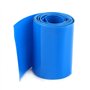 sourcing map Gaine Thermorétractable Emballage Batterie 2m Largeur 64 mm Tube thermorétractable chaleur PVC bleu pour batterie A