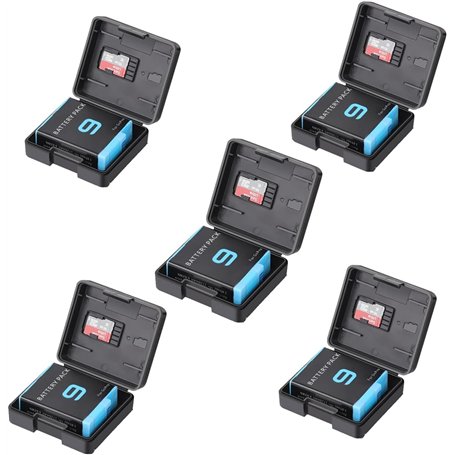 Pack De 5 Boîtes De Rangement Protectrices en Plastique Compatibles avec Les Batteries des Caméras Gopro 9/10 Hero ; Organisateu
