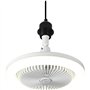 Hobaca Ventilateur de plafond 30W avec lampe E27 Base Moderne Rotatif à 180° avec lumière et télécommande