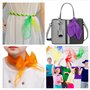 Foulard Jonglage, 14 Pièces Écharpe de Jonglage à Bande Carrée Multicolore Écharpes de Mouvement Magique Arc-en-Ciel pour Enfant