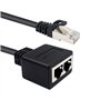 Duttek (1 Paire) Adaptateur RJ45 1 mâle vers 2 Femelles pour Extension de câble Ethernet LAN de Cat. 5/6. (Utiliser simultanémen