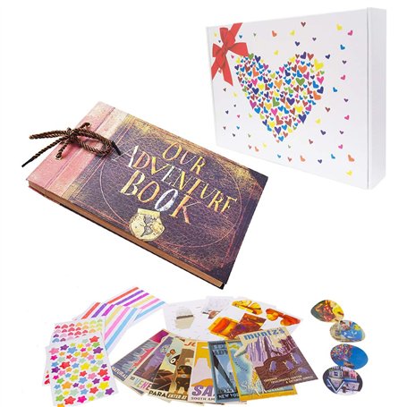 Pulaisen – Livre pour scrapbooking « Nos aventures » avec boîte cadeau
