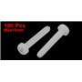 sourcingmap 100pcs Vis Nylon M2 x 12mm en Nylon 6/6 Phillips Drive Vis Mécanique gris blanc