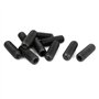 sourcing map 10pcs M10 x 30 mm vis sans tête à pointe creuse noir douilles hexagonales
