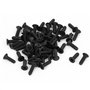sourcing map 50pcs Vis Nylon M3x10mm Phillips Tête Fraisée Boulon Vis Mécanique Noir