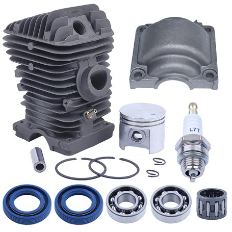 Adefol 40 mm Cylindre Piston Kit pour Stihl MS210 021 MS 210 avec Roulement à Aiguilles Bougie d'allumage Pièces de Rechange pou
