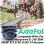 Adefol 52 mm Cylindre Piston Bougie d'allumage Roulement à Aiguilles Kit pour Husqvarna 268 272 272XP 268XP 61 268 K Tronçonneus