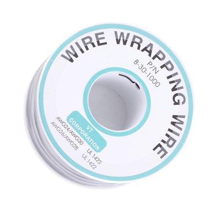 250m Rouleau de Câble Électrique 0.25mm 30AWG 105℃ Câble de Test Isolant Fil électrique en Silicone Cuivre Etamé à un Noyau (Noi