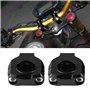 Hlyjoon 1 Paire Collier de Fixation de Guidon de Moto 28 mm 1/8 Pouce Brides de Barre de Poussoir de Bâti de Guidon en Alliage d
