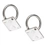 BIYM 4pcs 5mm Acier INOX Marine spuare Pad Oeil Plaque Agrafe Anneau Crochet titulair